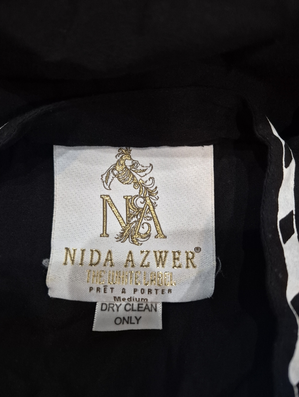 Nida Azwer Black Tunic Dress Size Medium Like New View 5